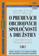 Nový zákon o premenách obchodných spoločností